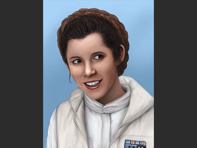 Leia Illustration carrie fisher digital digital painting drawing illustration princess leia star wars