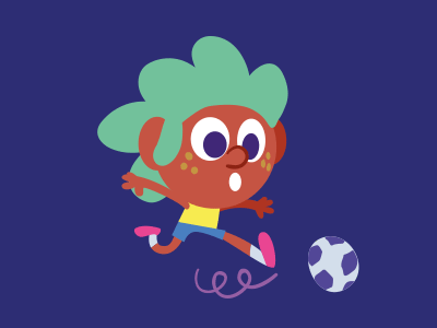 Kids19 character design football kid pulcomayo