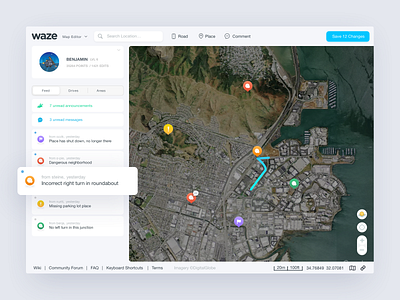 Waze Map Editor feed map map editor navigation notifications pins problems waze waze map editor wme