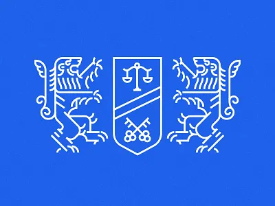 Lions heraldry animal crest heraldry lion logo mark simple