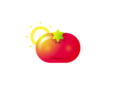 Fat Tomato - Sticker Mule Play-off art concept design gradient minimal playoff stickermule sun tomato vector vegetables visualization