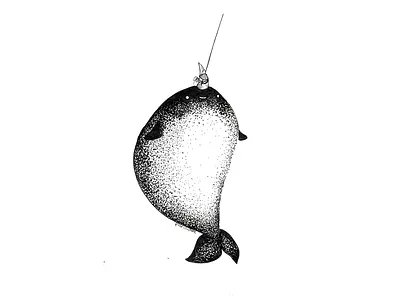 Inktober day6 black and white cose illustrate cute draw handmade illustration ink inktober inktober2017 narvalo narwhal sword