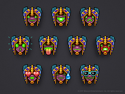 Anub'arak Emojis blizzard emojis game heroes of the storm pixel art warcraft