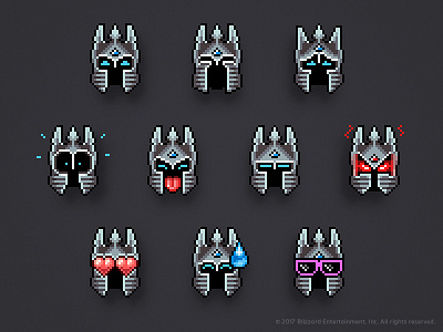 Arthas Emojis blizzard emojis game heroes of the storm pixel art warcraft