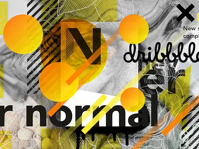 Max 1 art circle collage colour design dribble maximalism orange poster texture typography