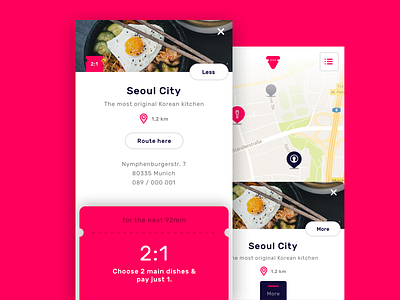 Veato Details app card food ios location map ui ux voucher