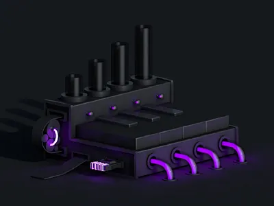 Neon Piano 3d c4d cinema 4d neon neon lights toy