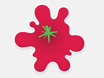 Splat green red texture tomato vector