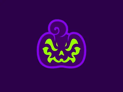 Jack-O'-Lantern green halloween jack lantern monster pumpkin purple