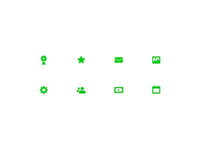 Icons for something calendar cog competition fill gallery glyp green icons male rewards settings users