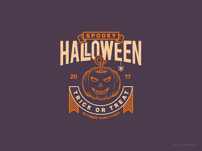 Halloween Logo Design 2017 ghost halloween horror logo pumpking spider spooky treat trick