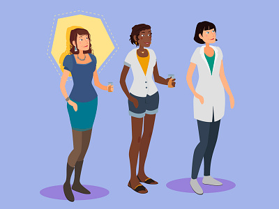 Curapy Girls character design illustration vector woman