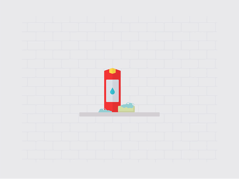 Loading Screen 3/5 - Shampoo bathroom bubbles colors game gif loading motion screen soap video