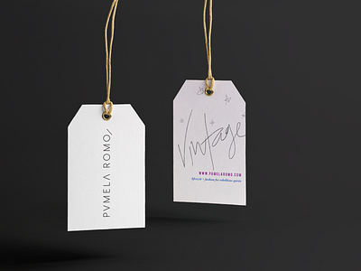 logo + hang tag for a vintage shop brand identity