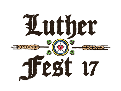 Lutherfest 01 500 beer illustrator logo luther reformation