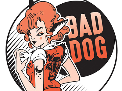 Bad Dog bad dog cute full moon halloween inktober monsters monstress werewolf