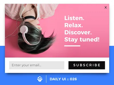 Subscribe | #dailyui #026 026 dailyui email illustrator music signup subscribe ui