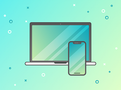 Macbook Pro + iPhone X Illustration apple illustration iphone iphone x macbook macbook pro sketch illustration