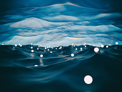 *** blue c4d daily render deep digitalart render sea waves