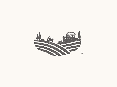 Farm country farm logo mark minimal tractor vintage