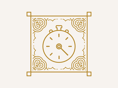 Filigree Line Art Icons fancy filigree icon icon set illustration line art ornament stopwatch symbols time timer