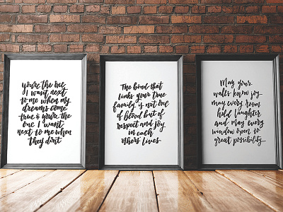 Brush Lettered Quotes brush calligraphy hand lettering lettering quote script type typography