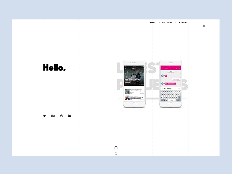 My Portfolio animation branding clean design homepage minimal portfolio ui ux web