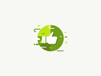 Correcto Icono geometric good green hand icon proposal vector