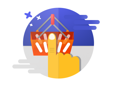 Online Shopping Logo - basket market online shopping shop store
