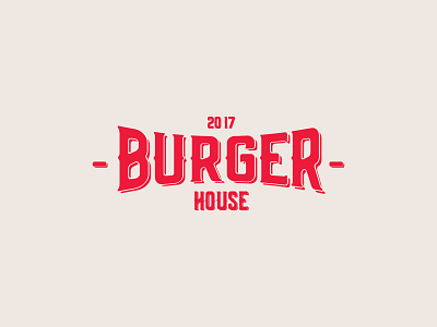 Logo Burger House burger design food hamburger illustrator lettering logo truck vintage