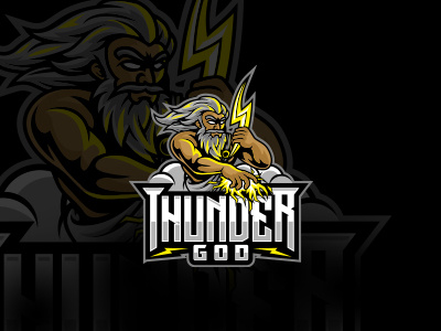 Zeus ESports Logo | Thunder God ESports Logo For Sale clan esport esports mascot mythical premade sports team thunder zeus