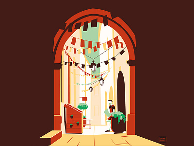 street "bras de fer" france illustration local montpellier party south street vector