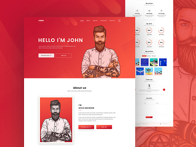 Personal portfolio branding cv design envatomarket graphic design kit portfolio resume theme uidesign uiux uxdesign webdesign webui