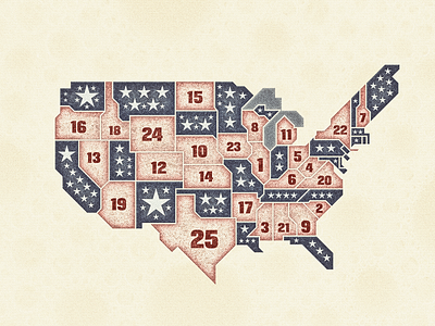 U.S. Advent Calendar 2017 ... advent calendar grungy retro typography vector graphic vintage