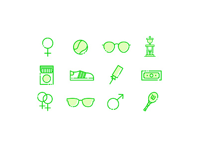 Lets Be Equal battle of the sexes equality feminism iconography icons illustration illustrator line tennis vector