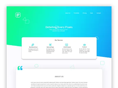 Up Design landing Page landing page up