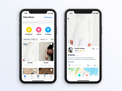 01 Market Place X1 - UI kit app appdesign design feed iphonex market shop ui ux