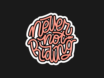 NNR badge concept lettering logo sticker type