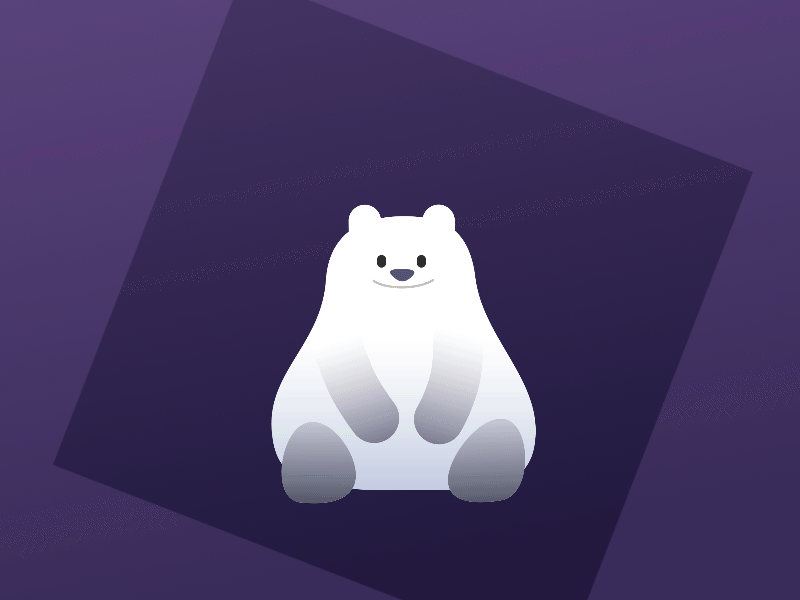 Waving bear (+ turorial) animal animated animation bear character cute loop motion rainbow shapes