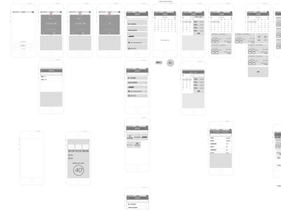 Wireframes for HiUSA ui ux