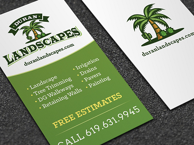 Duran Landscapes Business Card Design drought tolerant logo design graphic design landscape business card design landscape logo design landscaping business card design landscaping logo design logo logo design logo designer