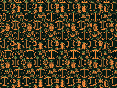 Pumpkin Pattern fall happy fall line art october outlines pattern pumpkin patch pumpkins seamless pattern