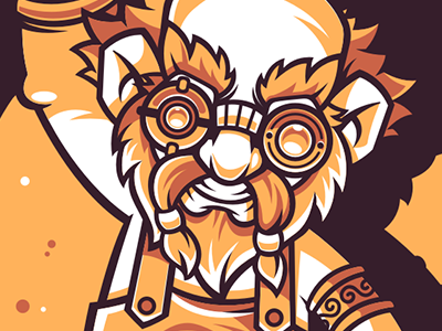 Blacksmith blacksmith character funny game illustration vector