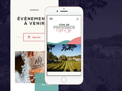 Vins de Provence - Mobile carousel french home page mobile provence slider ui ux website wine