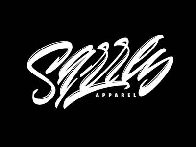 SQRRLY APPAREL #2 apparel brushpen calligraphy clothing designer identity lettering logo logotype signature type