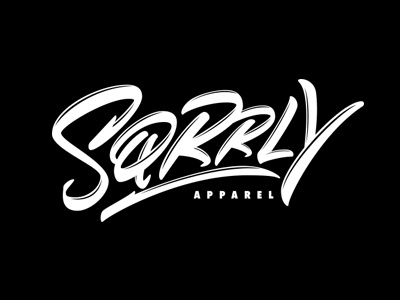 SQRRLY APPAREL #1 apparel brushpen calligraphy clothing designer identity lettering logo logotype signature type