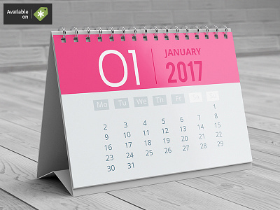 A5 Desk Calendar Mock-Up business calendar calendrier desk desktop mock up mockup page paper spiral