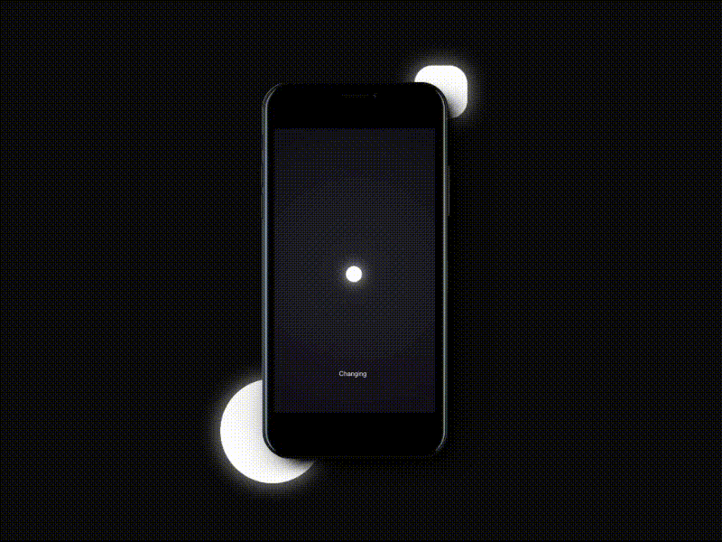 (2/100) Motion Practice Luminous object circular geometry iphone luminous motion object ui white