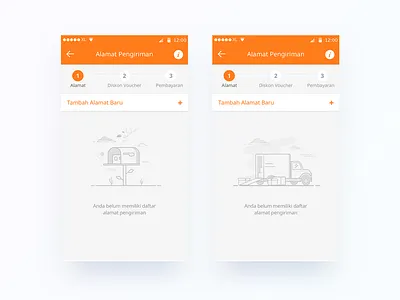 Empty Delivery apps delivery elevenia empty state illustration mobile user interface ui user interface ux