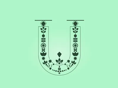 Urban flowers 36daysoftype design dropcap graphic illustration letter logo modern retro type typography vector